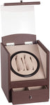Novalife Watch Winder Winds 2 Stores 4 Watches with Cabinet Storage Display Box