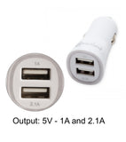 Flush Dual Port 2.1 Amp USB Phone Tablet Car Charger - CL-ADA20161