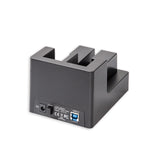 CL-ENC50060 USB 3.0 Dual Slot 3.5"/2.5" Sata III HD Docking Station for Easy Clone and Backup, Black