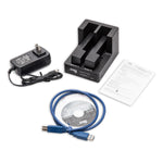 CL-ENC50060 USB 3.0 Dual Slot 3.5"/2.5" Sata III HD Docking Station for Easy Clone and Backup, Black