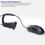 Narfi Gaming Mouse Bungee Stand - Blue LED - 4 Port USB 3.0 Hub with Active Power - AC 5V Power Adapter Is Included - PC; Mac; Linux