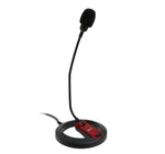 PC Goose Neck Microphone, Computer Microphone With Mute Switch and Stand, Plug And Play 3.5mm Microphone For Desktop/Laptop/iPad/Tablet - CL-ME-606