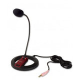 PC Goose Neck Microphone, Computer Microphone With Mute Switch and Stand, Plug And Play 3.5mm Microphone For Desktop/Laptop/iPad/Tablet - CL-ME-606