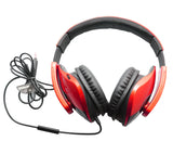 Oblanc OG-AUD63072 SHELL210 Dual Driver Headphones with In-line Microphone - Red