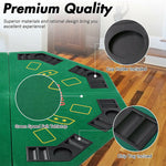 Novalife Octagon 8 Player 48" Poker Game Table Top with Speed Cloth Carrying Case