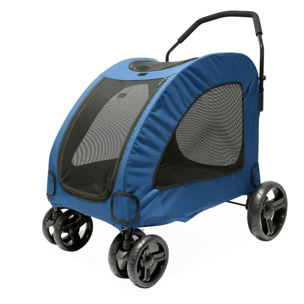 collapsible jogging stroller Novalife Stroller Collapsible Push Jogger 4-Wheels Wagon for Pets, Dog – AJK-Store.com