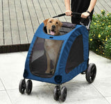 Novalife Stroller Collapsible Push Jogger 4-Wheels Wagon for Pets, Dogs, Cat, Puppies