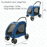 Novalife Stroller Collapsible Push Jogger 4-Wheels Wagon for Pets, Dogs, Cat, Puppies