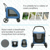 Novalife Stroller Collapsible Push Jogger 4-Wheels Wagon for Pets, Dogs, Cat, Puppies