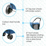 Novalife Stroller Collapsible Push Jogger 4-Wheels Wagon for Pets, Dogs, Cat, Puppies