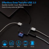 USB-C Mini Hub 3 Ports USB 3.0 with SD Card Reader for MacBook/Pro, Dell XPS, HP Spectre, Lenovo, Chromebook