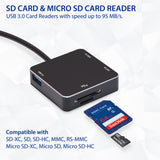 USB-C Mini Hub 3 Ports USB 3.0 with SD Card Reader for MacBook/Pro, Dell XPS, HP Spectre, Lenovo, Chromebook