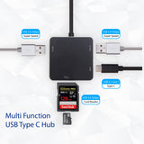 USB-C Mini Hub 3 Ports USB 3.0 with SD Card Reader for MacBook/Pro, Dell XPS, HP Spectre, Lenovo, Chromebook