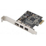 Low Profile PCI-Express Firewire Card with Two 1394b Ports and One 1394a Port (2B1A), TI Chipset, Extra Regular Bracket SD-PEX30009
