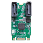 M.2 B+M Key 22x42 PCIe To 2 Port SATA III RAID Adapter Card