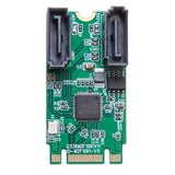 M.2 B+M Key 22x42 PCIe To 2 Port SATA III RAID Adapter Card