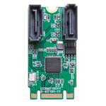 M.2 B+M Key 22x42 PCIe To 2 Ports SATA 6 G III Adapter Card
