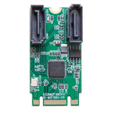 M.2 B+M Key 22x42 PCIe To 2 Ports SATA 6 G III Adapter Card