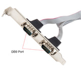 2 Port Serial DB9 Mini PCIe Controller Card (RS-232)