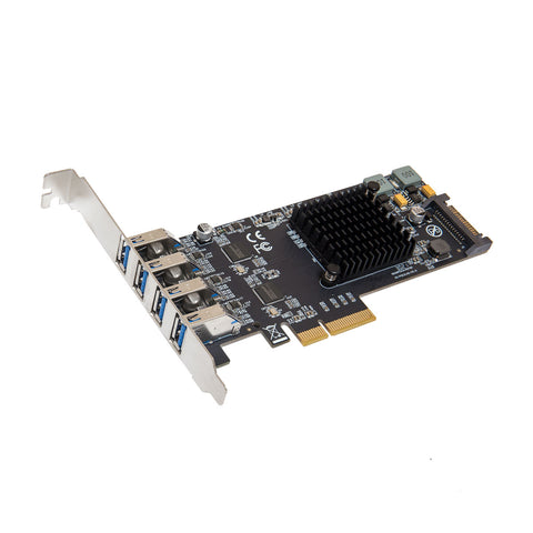 USB 3.2 Gen 2 (10 Gbps) 4 Port Type-A PCI-e 3.0 x4