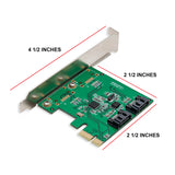 2 Port SATA III PCI-e 2.0 x1 RAID Controller Card