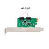 2 Port SATA III PCI-e 2.0 x1 RAID Controller Card