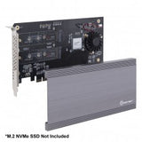 Dual M.2 NVMe Ports to PCIe 3.0 x16 Bifurcation Riser Controller - Support Non-Bifurcation Motherboard