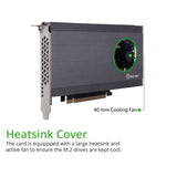 Refurbished Dual M.2 NVMe Ports to PCIe 3.0 x16 Bifurcation Riser Controller - Support Non-Bifurcation Motherboard