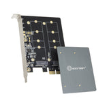 Dual M.2 B-Key PCI-e 3.0 x1 Adapter with Heatsink