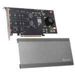 Dual M.2 NVMe Ports RAID to PCIe 3.0 x16 Interface ( x8 Bandwidth)