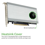 Dual M.2 NVMe Ports RAID to PCIe 3.0 x16 Interface ( x8 Bandwidth)
