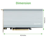 Dual M.2 NVMe Ports RAID to PCIe 3.0 x16 Interface ( x8 Bandwidth)