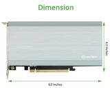 Dual M.2 NVMe Ports RAID to PCIe 3.0 x16 Interface ( x8 Bandwidth)