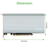 Quad M.2 PCIe 3.0 x4 PCIe x16 Expansion Card Intel VROC and AMD Ryzen Threadripper NVMe Raid