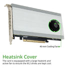 Quad M.2 PCIe 4.0 x4 PCIe x16 Expansion Card Intel VROC and AMD Ryzen Threadripper NVMe Raid