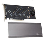 Quad M.2 PCIe 4.0 x4 PCIe x16 Expansion Card Intel VROC and AMD Ryzen Threadripper NVMe Raid
