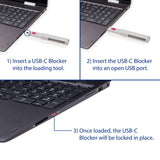 4 Piece USB-C Type-C Port Blocker with Removal Tool