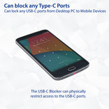 4 Piece USB-C Type-C Port Blocker with Removal Tool