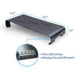 Metal Computer Monitor Stand Riser with USB 3.0 Hub