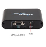 SY-ADA31050 VGA + 3.5mm Audio to HDMI Converter, Black