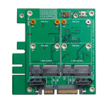 SATA III to Dual mSATA SSD RAID Adapter - 3.5 Inch Mounting Try or PCI Slot Mount Able