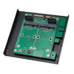 SATA III to Dual mSATA SSD RAID Adapter - 3.5 Inch Mounting Try or PCI Slot Mount Able