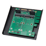 SATA III to Dual mSATA SSD RAID Adapter - 3.5 Inch Mounting Try or PCI Slot Mount Able