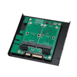 SATA III to Dual mSATA SSD RAID Adapter - 3.5 Inch Mounting Try or PCI Slot Mount Able
