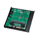 SATA III to Dual mSATA SSD RAID Adapter - 3.5 Inch Mounting Try or PCI Slot Mount Able