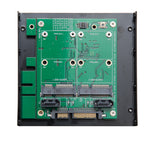 SATA III to Dual mSATA SSD RAID Adapter - 3.5 Inch Mounting Try or PCI Slot Mount Able