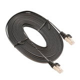 Black 5 Meter CAT7 STP Network Flat Cable