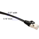 Black 5 Meter CAT7 STP Network Flat Cable