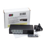 SY-EXT32019 4x4 VGA-Audio Matrix Switch Accessory Box with Remote Control, Black