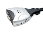 DVI KVM 2x1 Switch 3.9 ft Cables Supports USB 2.0 Device Control up to 2 Computers and Audio / Microphone 3.5mm Jack